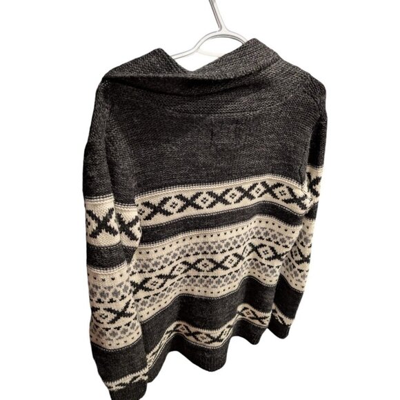 Sansara Fair Isle Wool Blend Chunky Cardigan - Picture 2 of 4